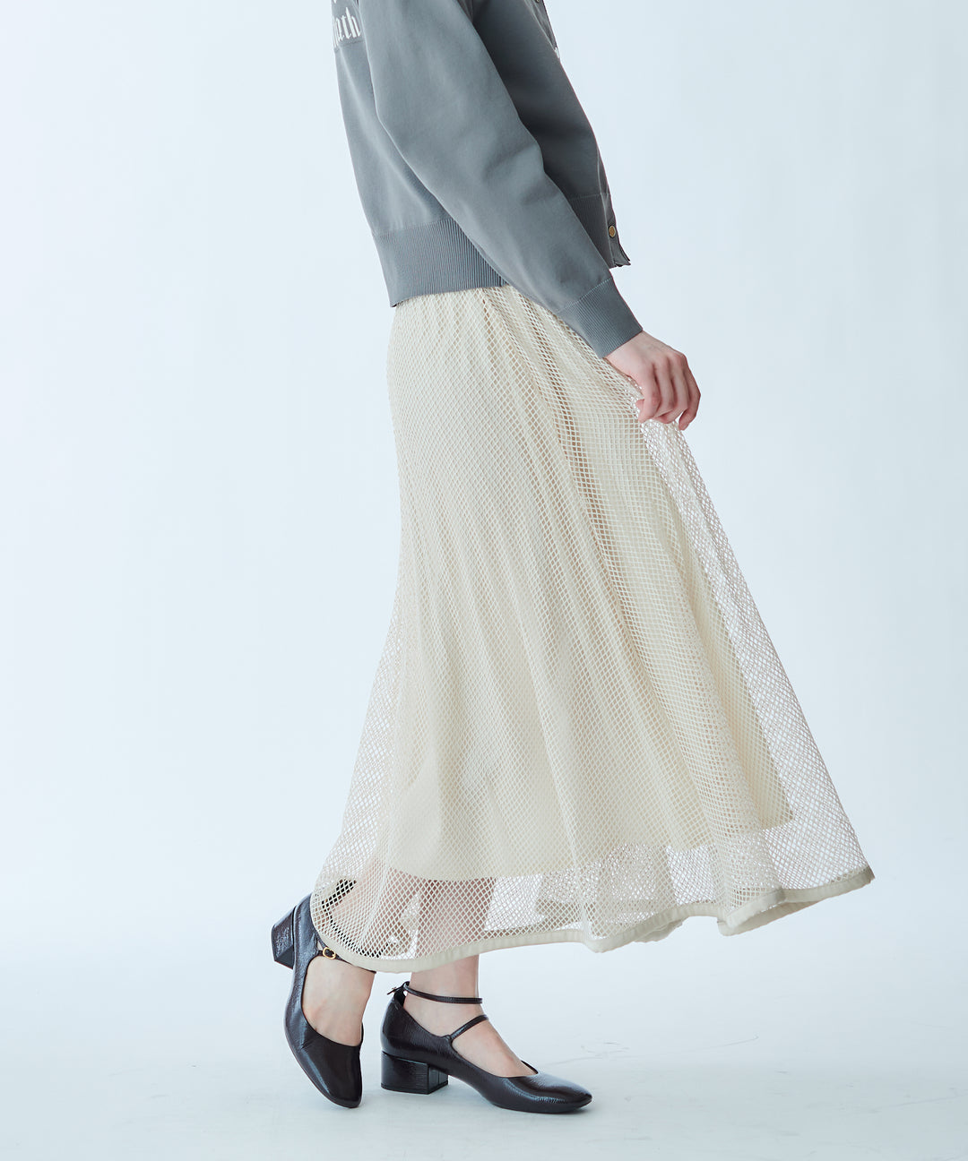 メッシュプリーツスカート