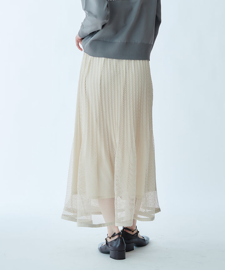 メッシュプリーツスカート