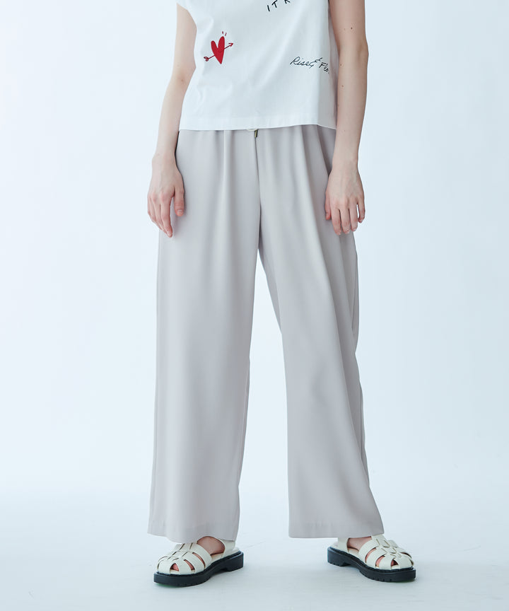 ジョーゼットドロストワイドシルエットパンツ