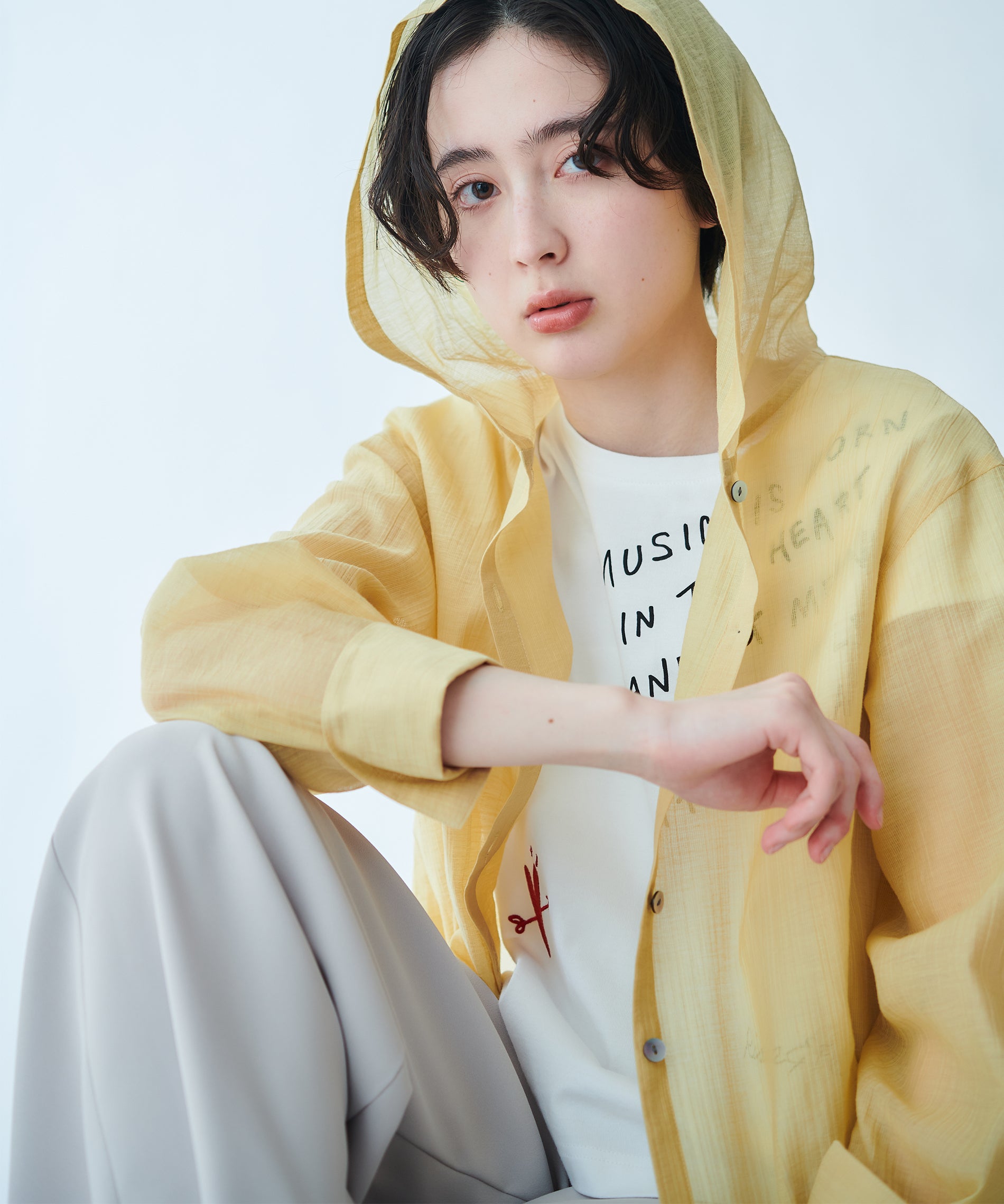 ハート刺繍メッセージロゴTシャツ – FACE SANS FARD