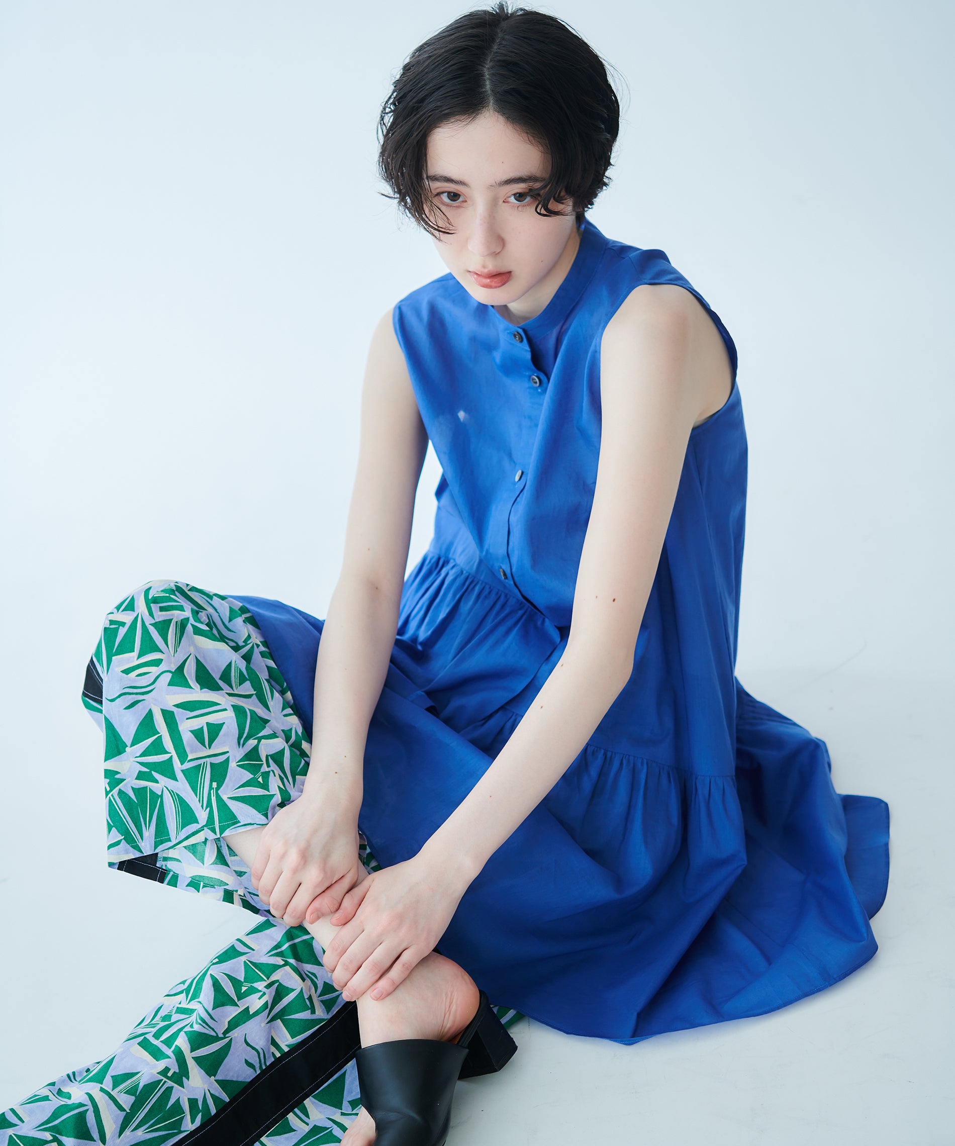 アシンメトリーティアードブラウス – FACE SANS FARD