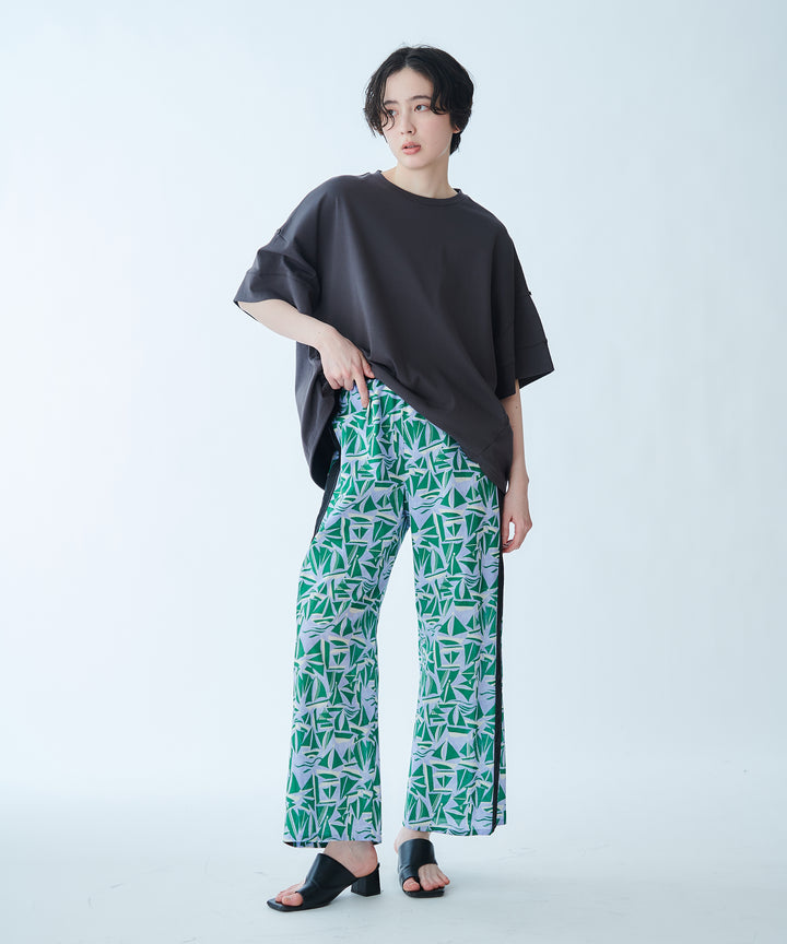 サイド配色プリントパンツ