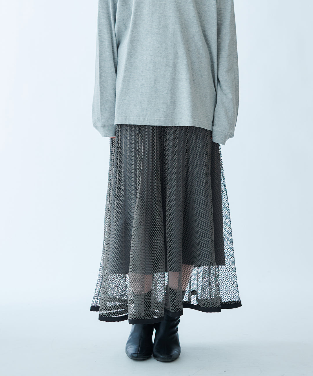 メッシュプリーツスカート