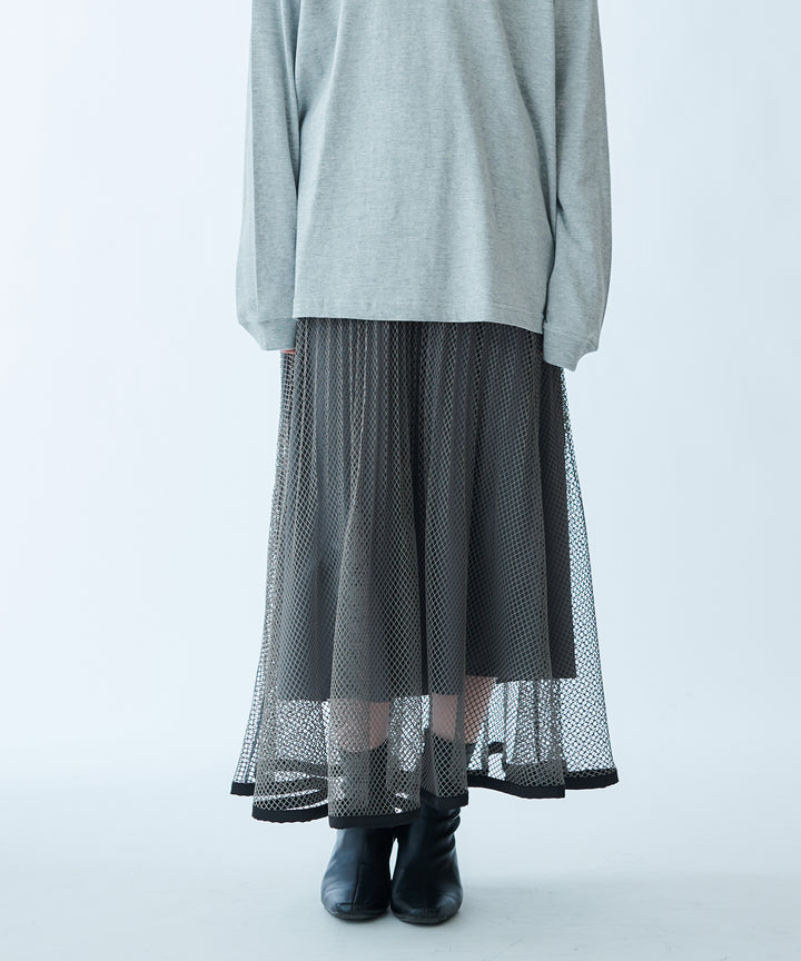 メッシュプリーツスカート
