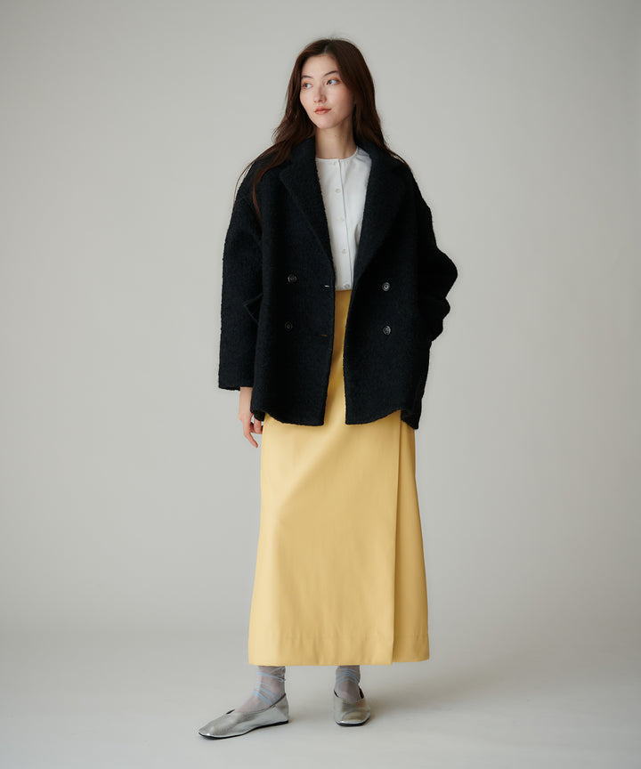 ループウールダブルブレストジャケット