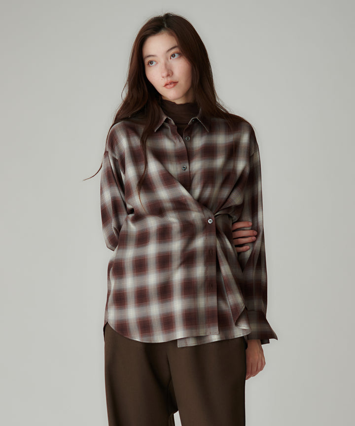 3WAYオンブレチェックシャツ