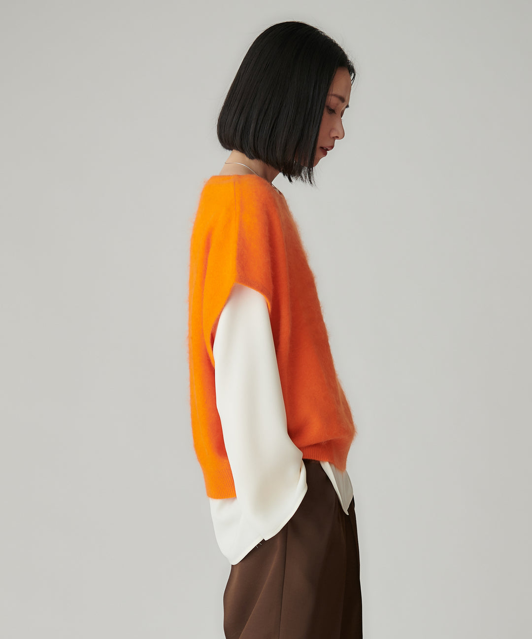 ウールカシミヤニットベスト