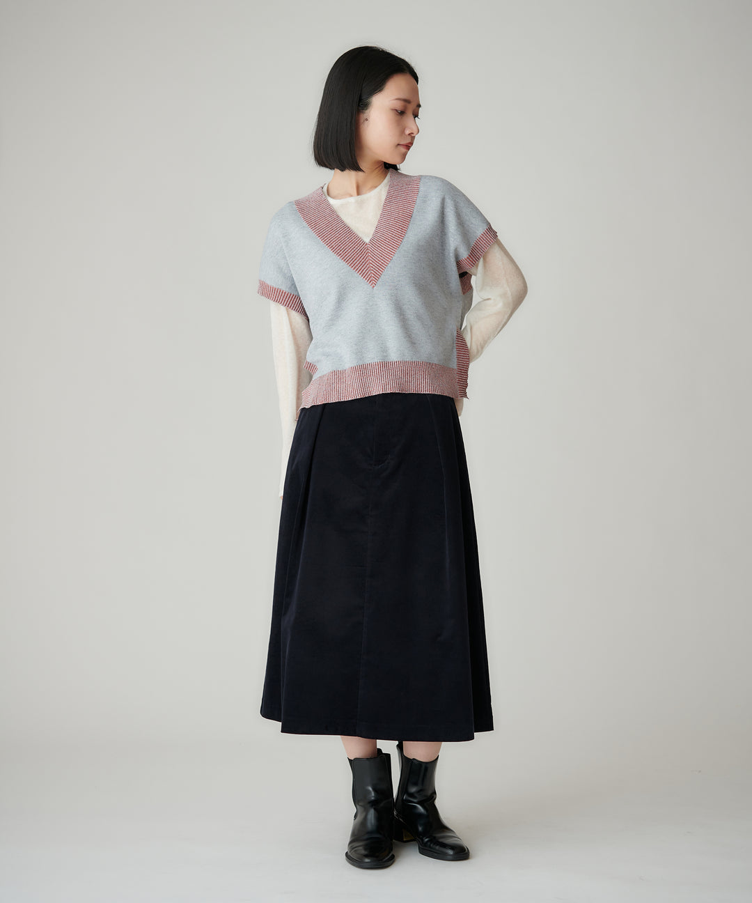 ウールカシミヤシアーニット