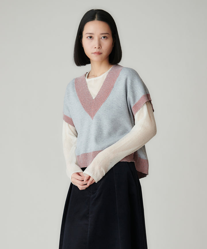 165cm / 38 / トップグレー×レッドラメ