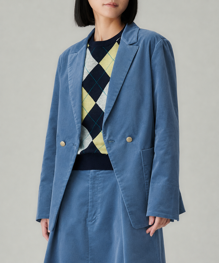 バックドロストベルベットジャケット