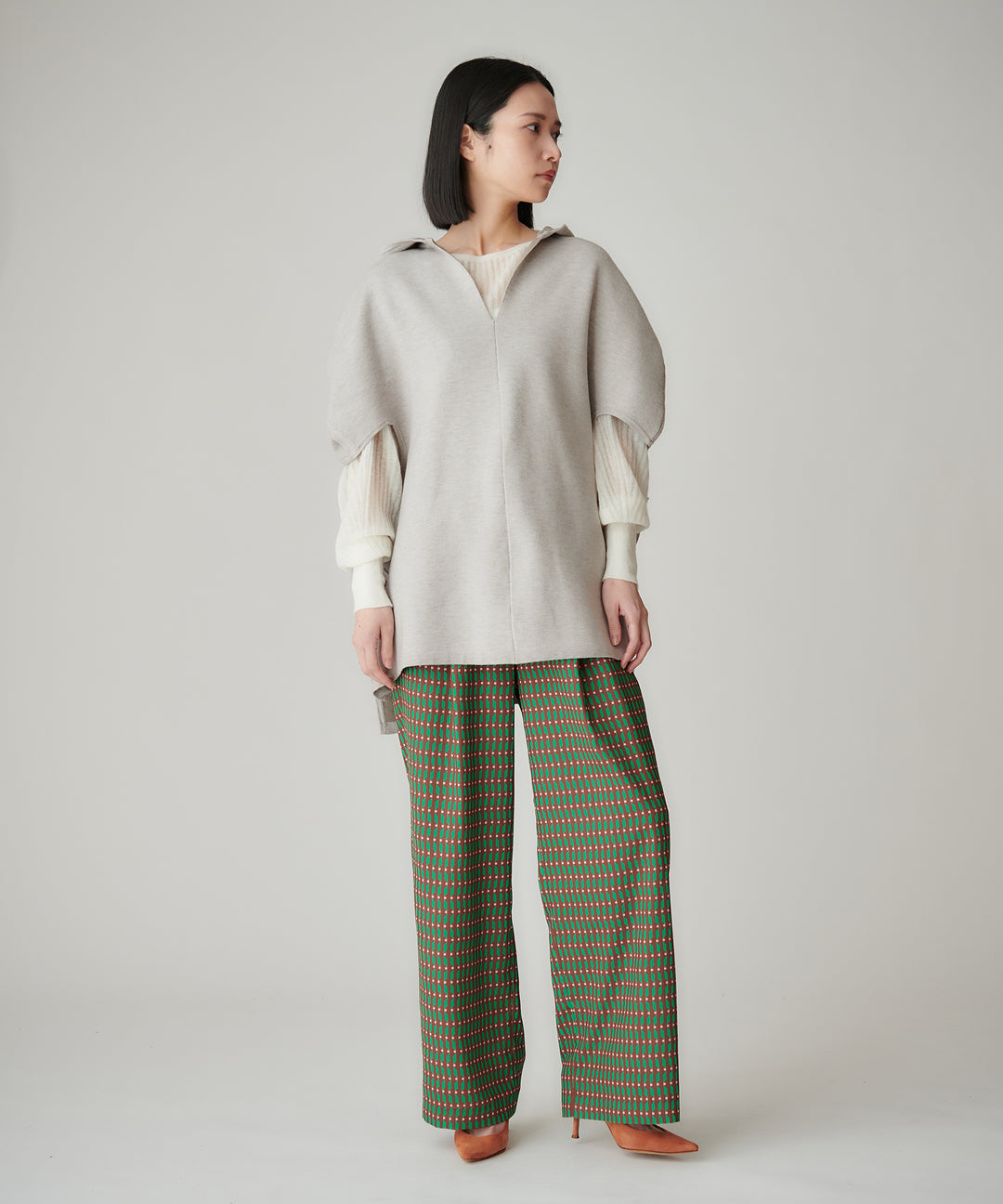 カシミヤブレンドシアーニット