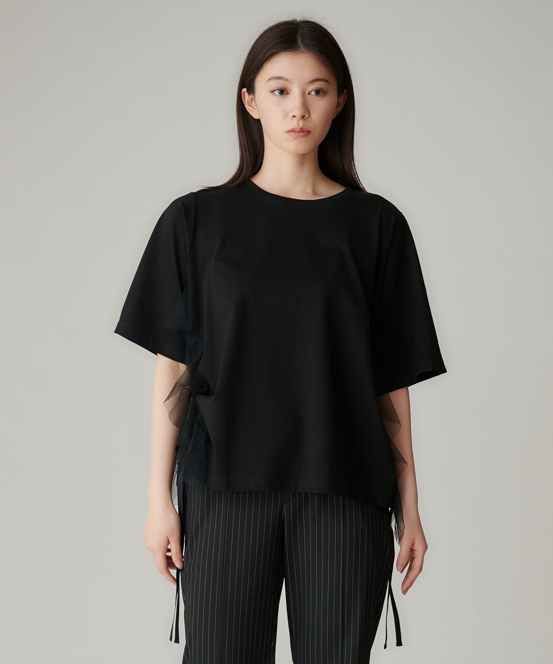 チュールフリルドッキングTシャツ