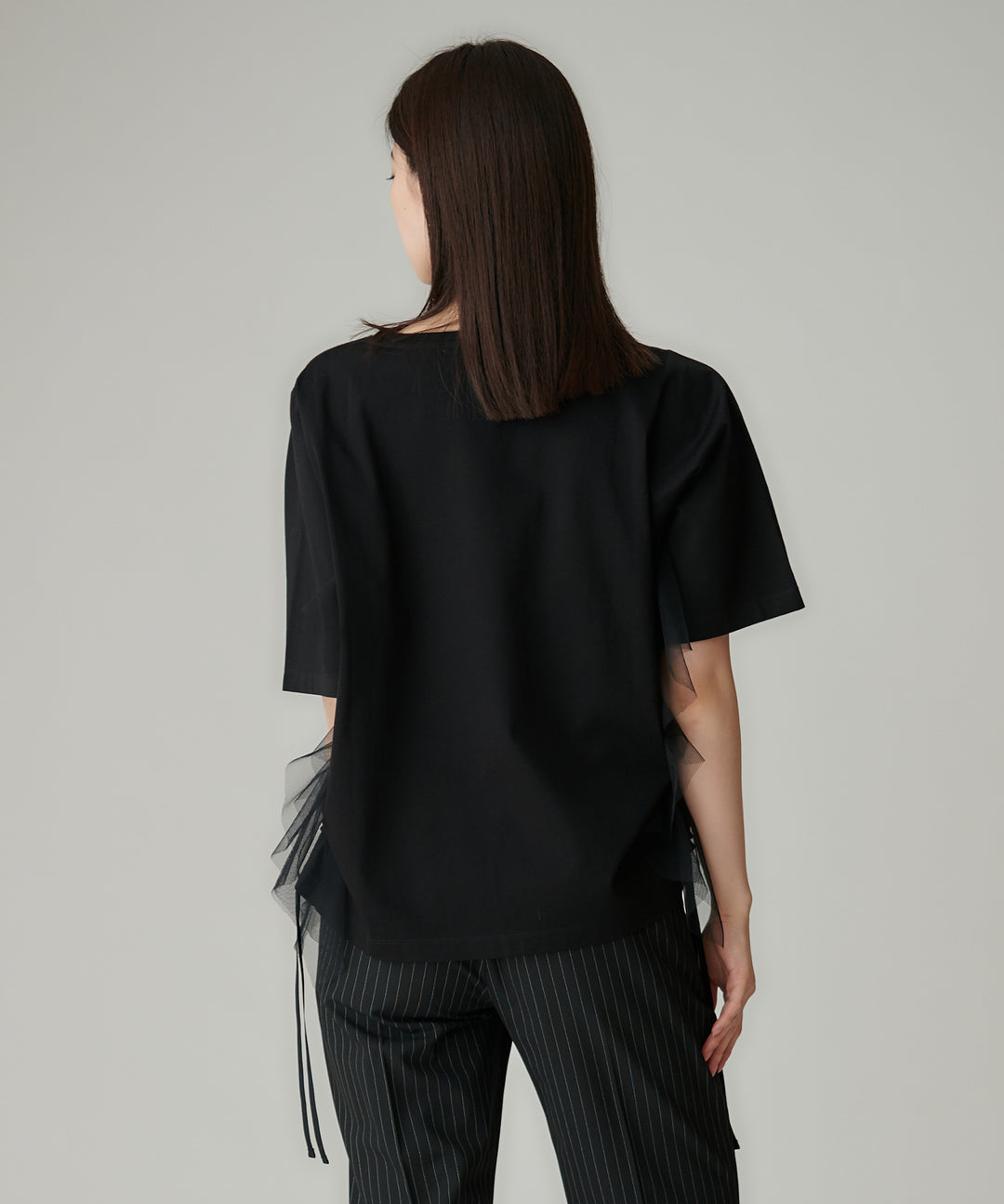 チュールフリルドッキングTシャツ