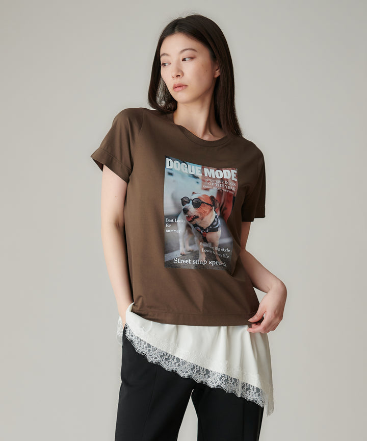 フォトグラフィックプリントTシャツ