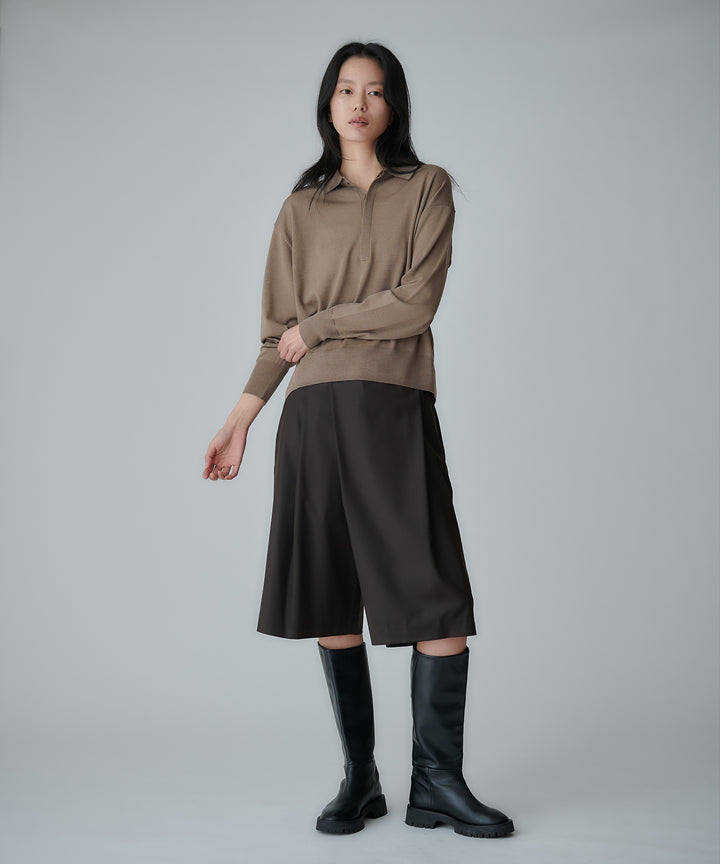 アシンメトリーラップハーフパンツ