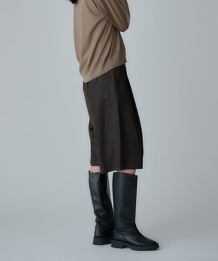 アシンメトリーラップハーフパンツ