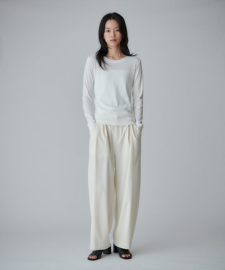 2WAYストレッチ バレルシルエットパンツ