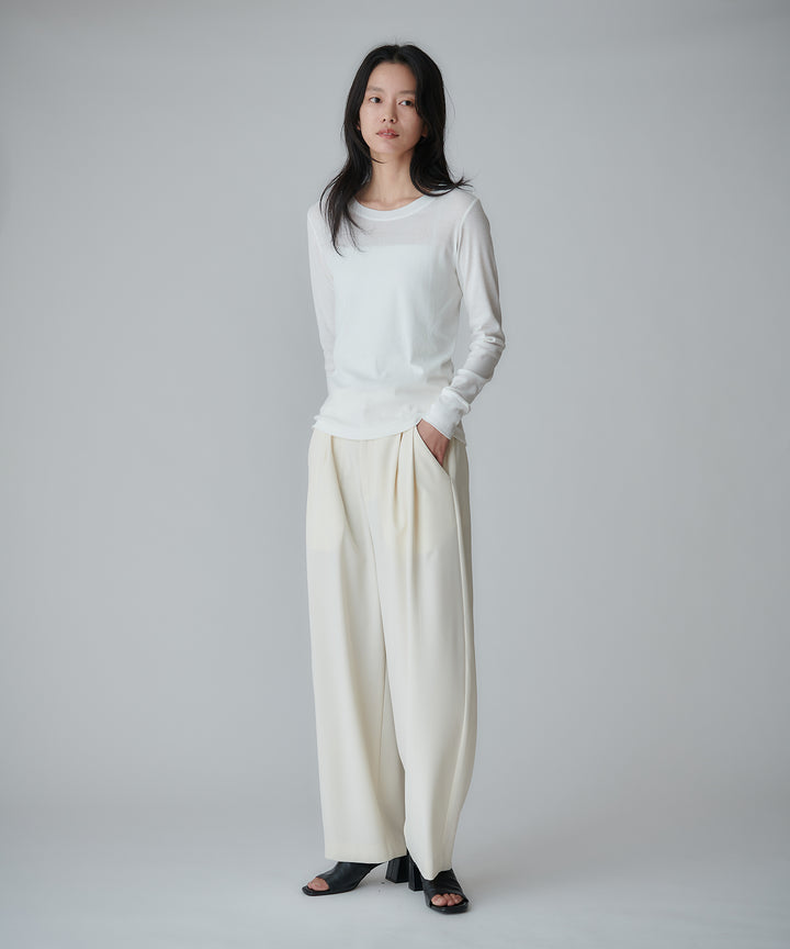 2WAYストレッチ バレルシルエットパンツ