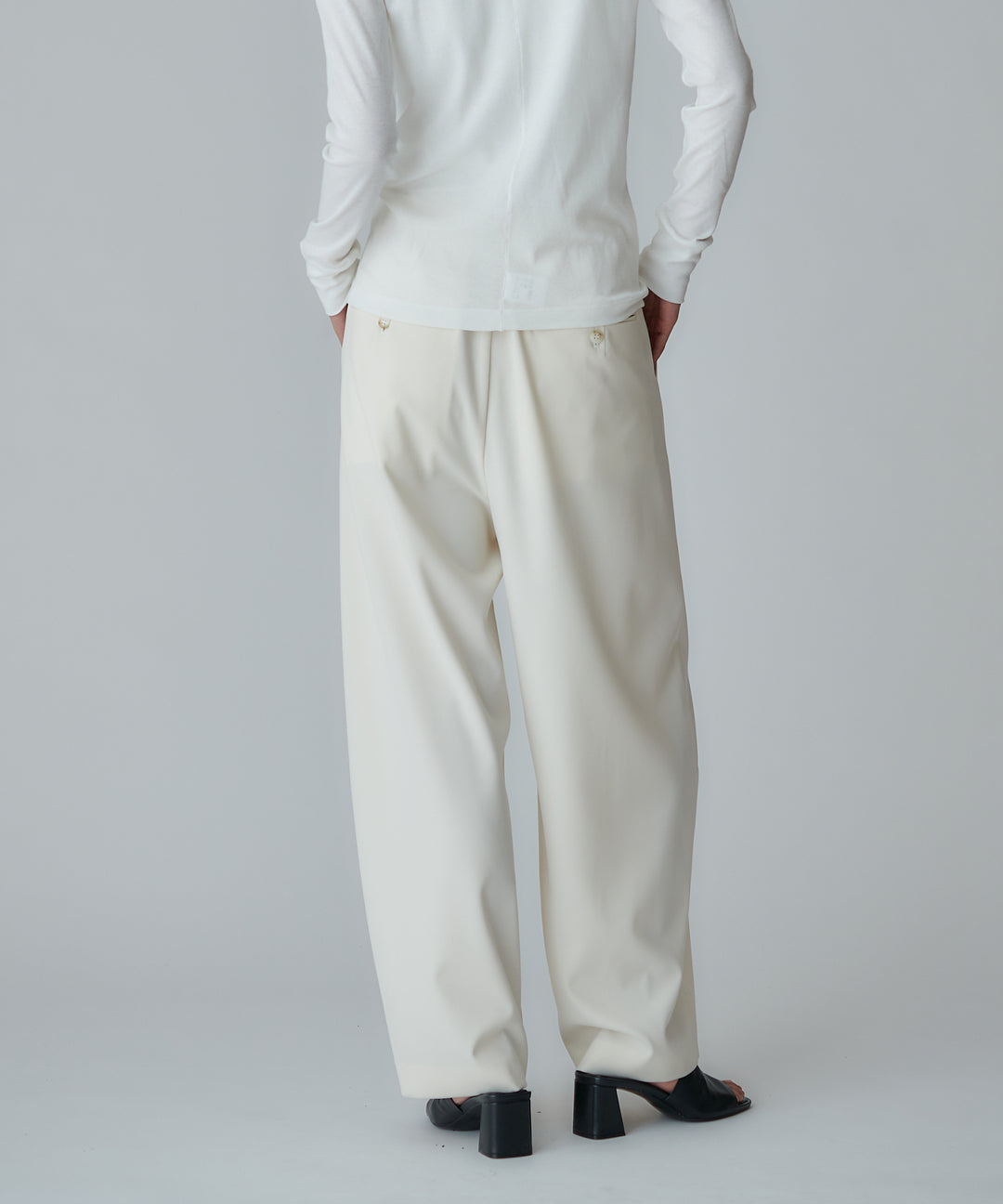 2WAYストレッチ バレルシルエットパンツ