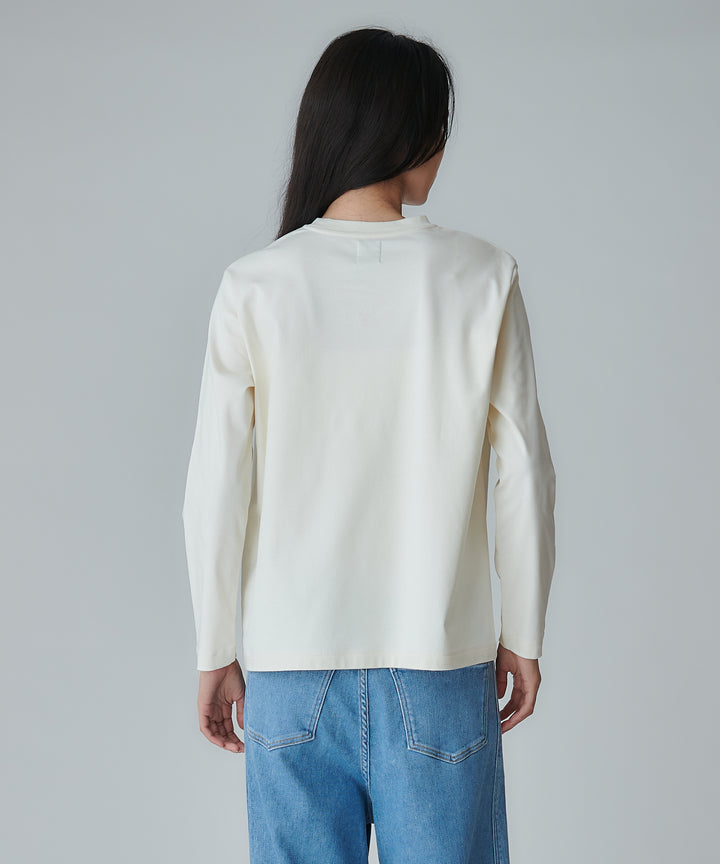 スムースコットングラフィックロングスリーブTシャツ