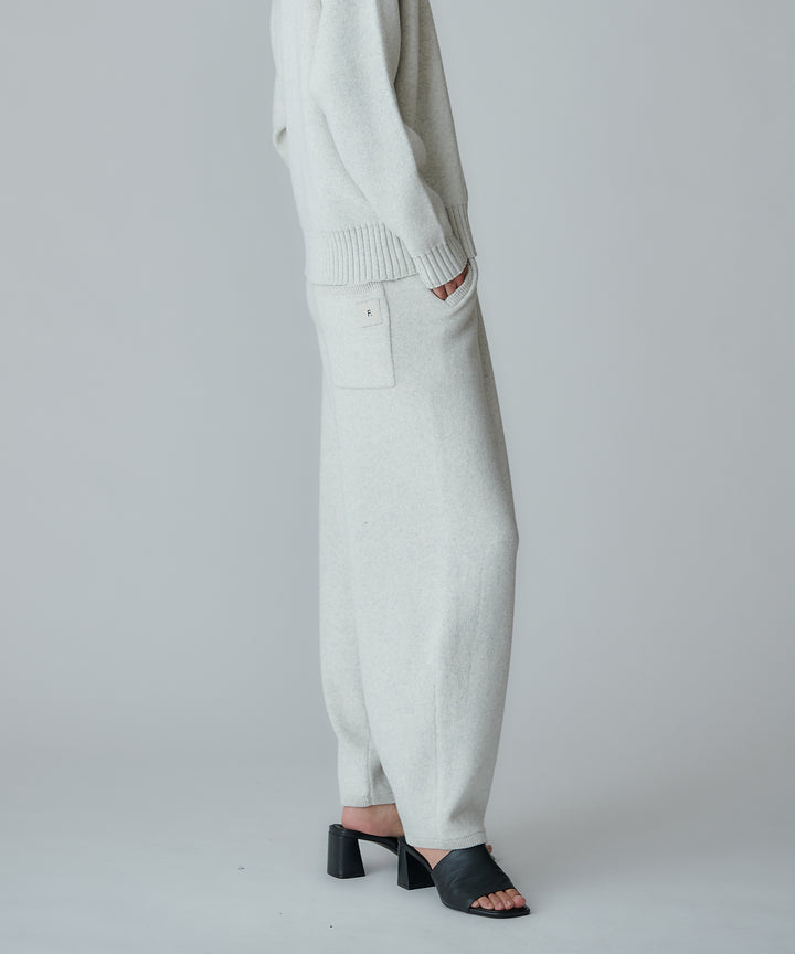 ADDELMニットバレルパンツ