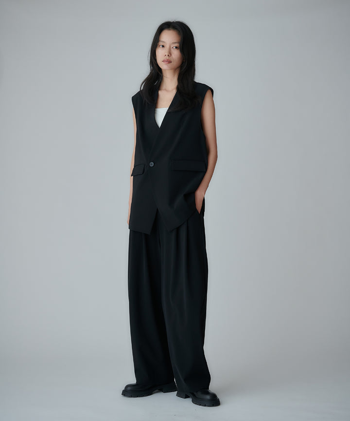 2WAYストレッチ バレルシルエットパンツ