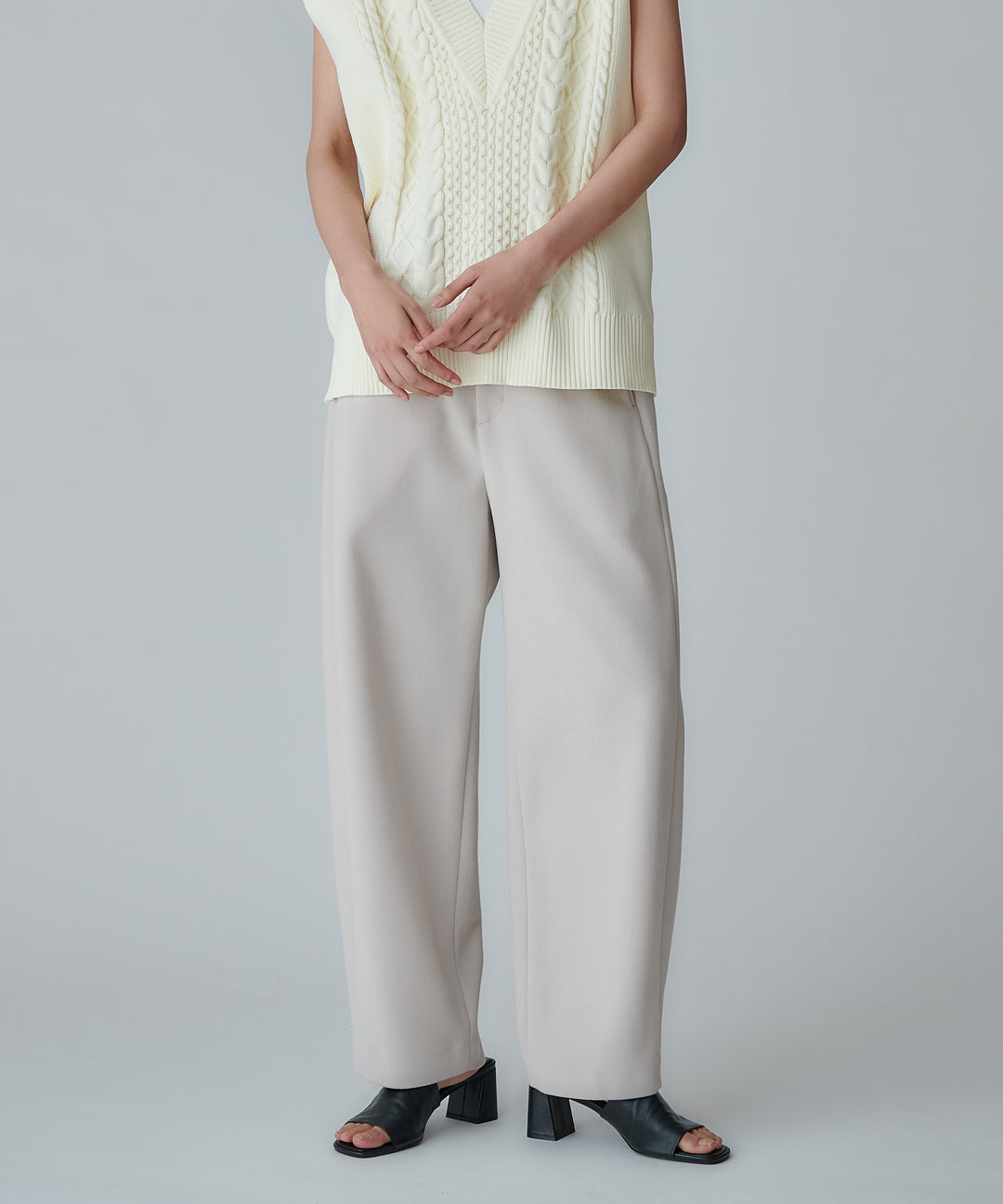 ストレッチジャージバレルパンツ