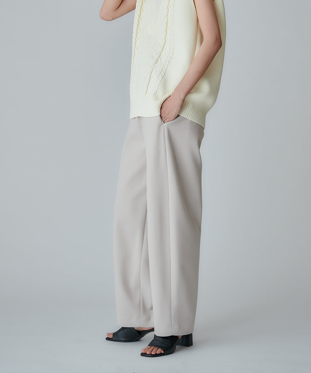 ストレッチジャージバレルパンツ