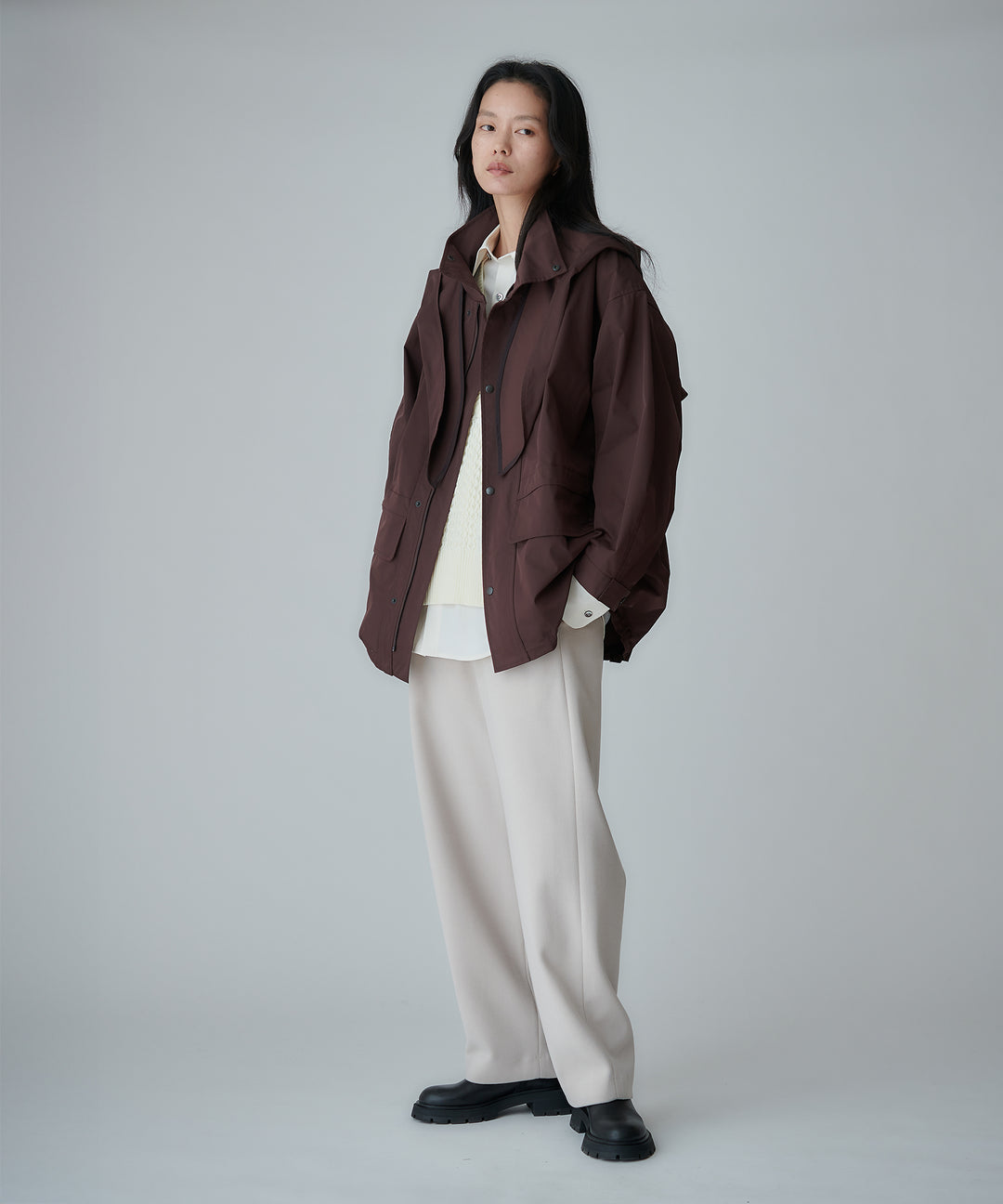 ストレッチジャージバレルパンツ