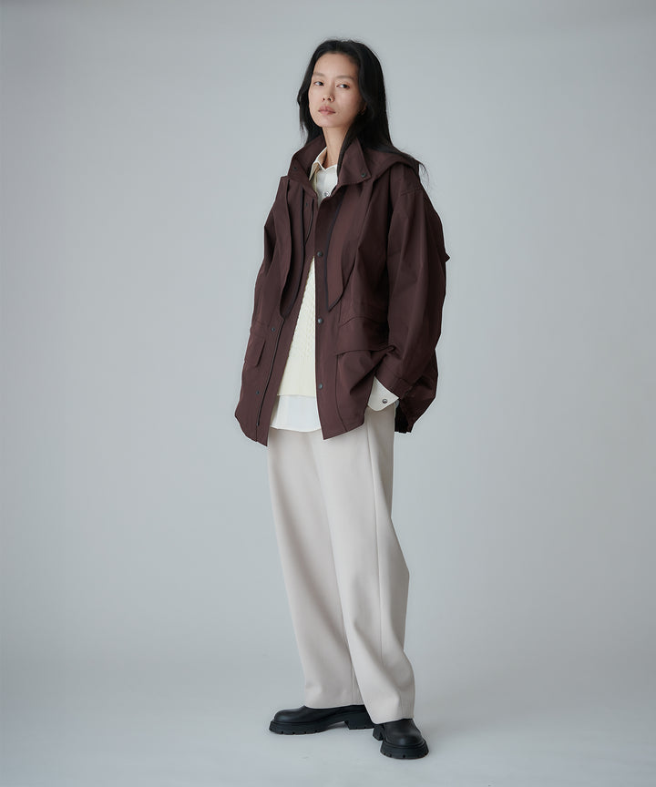 ストレッチジャージバレルパンツ