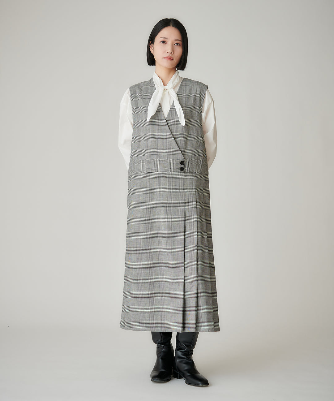 アシンメトリーデザインワンピース