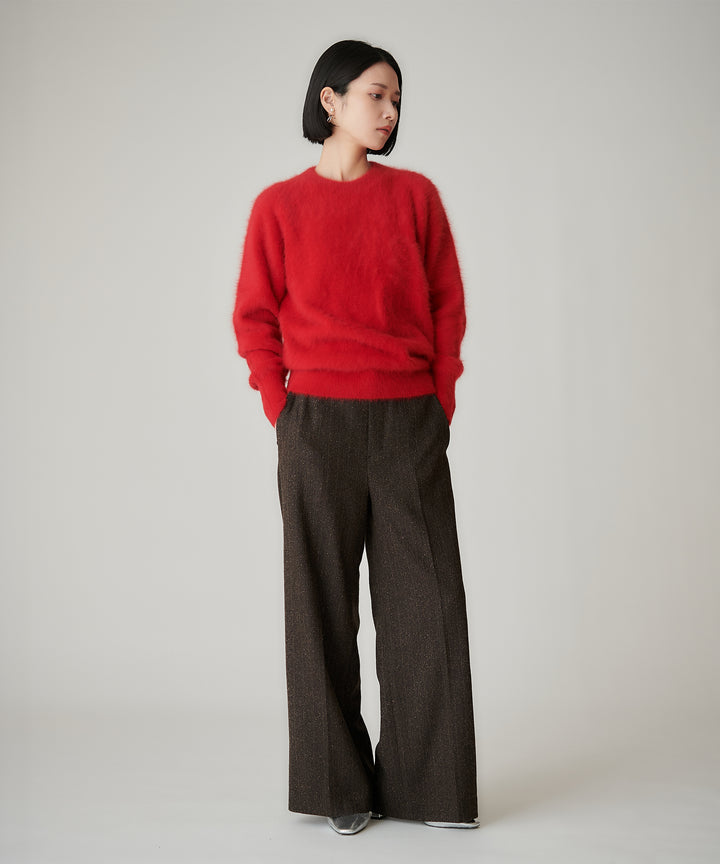 フォックスカシミヤクルーネックニット