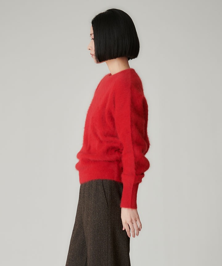 フォックスカシミヤクルーネックニット