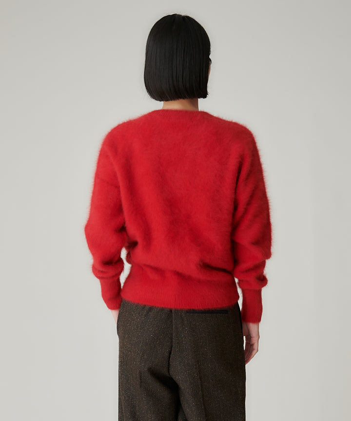 フォックスカシミヤクルーネックニット
