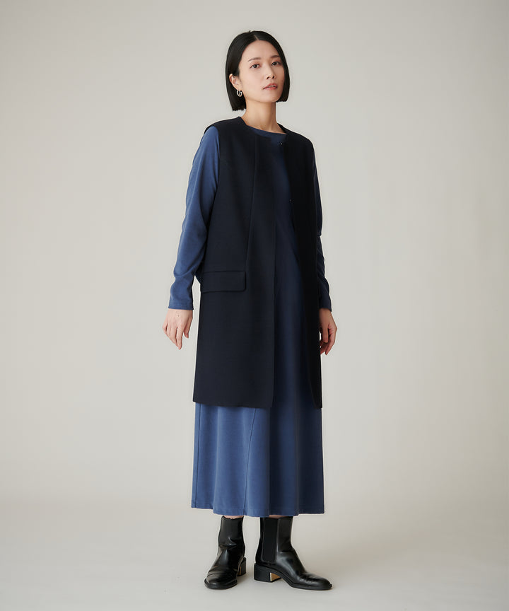 ファーベルト付きロングジレ