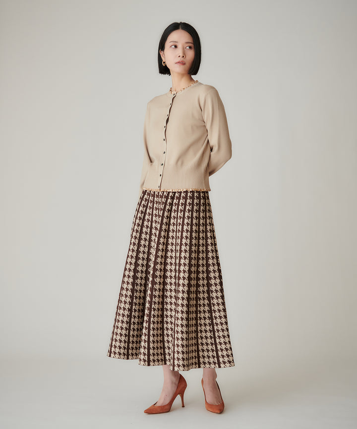 モデルH：165cm / 38 / ブラウン×ベージュ