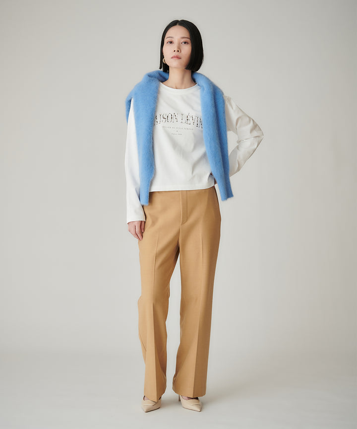 フォックスカシミヤクルーネックニット