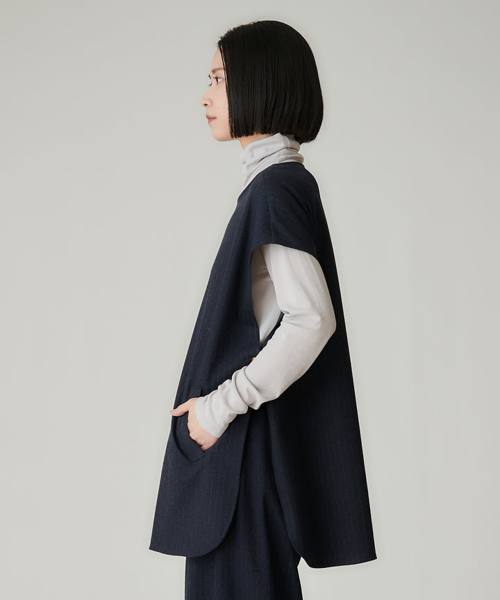 ウールライクカーブシルエットベスト