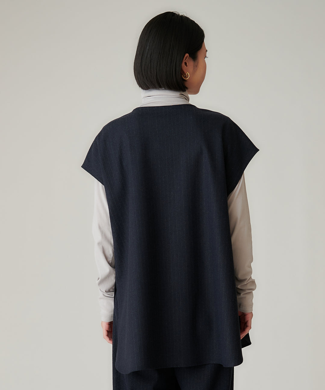 ウールライクカーブシルエットベスト