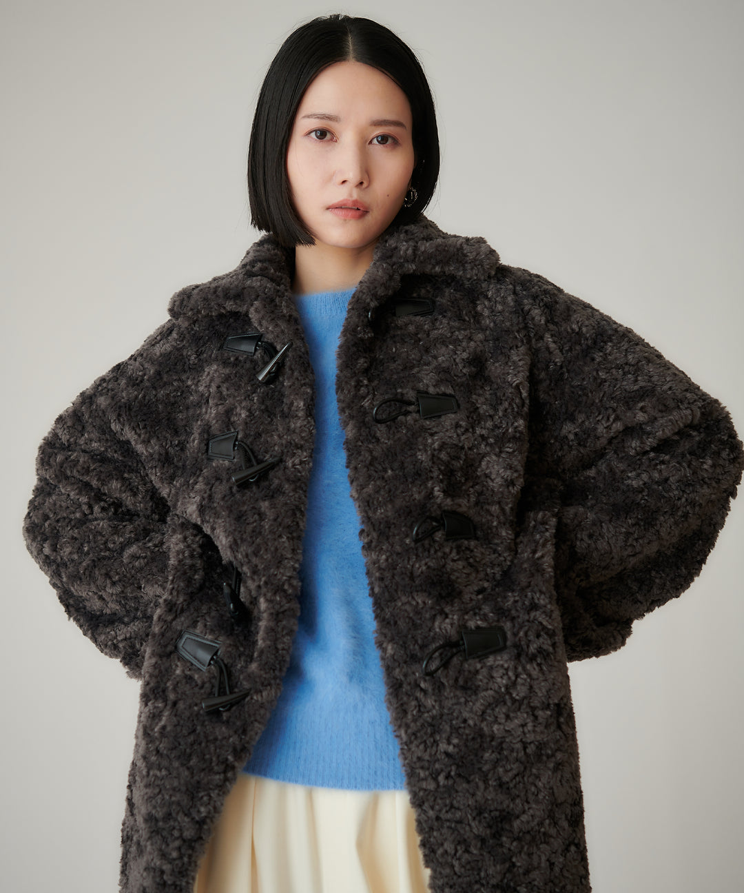 フォックスカシミヤクルーネックニット