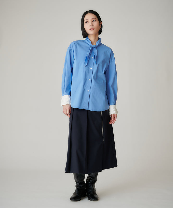 アシンメトリーファスナープリーツスカート