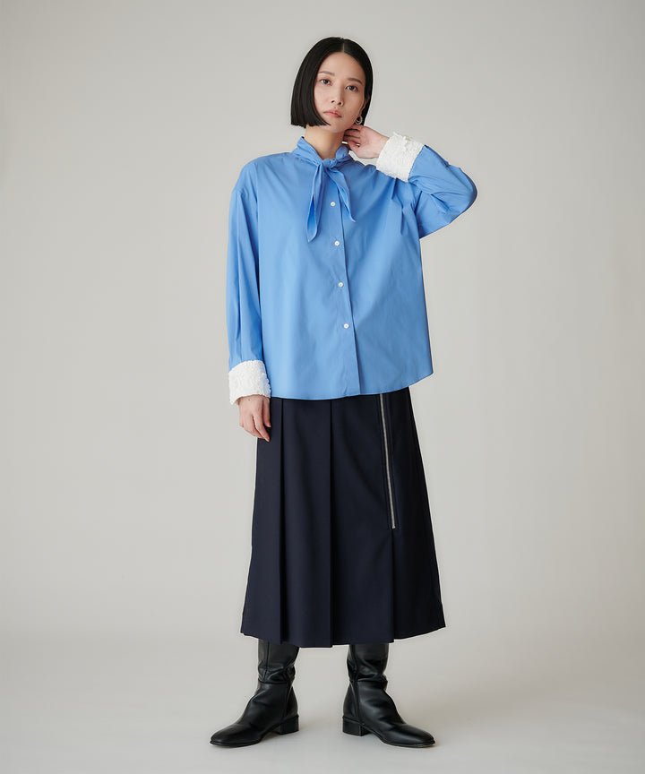 アシンメトリーファスナープリーツスカート