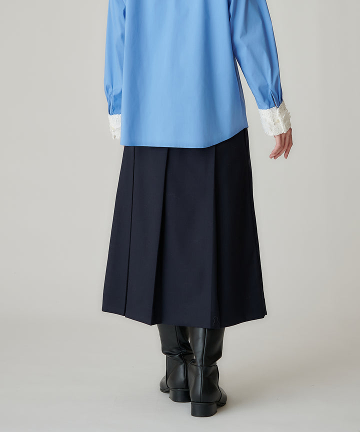 アシンメトリーファスナープリーツスカート