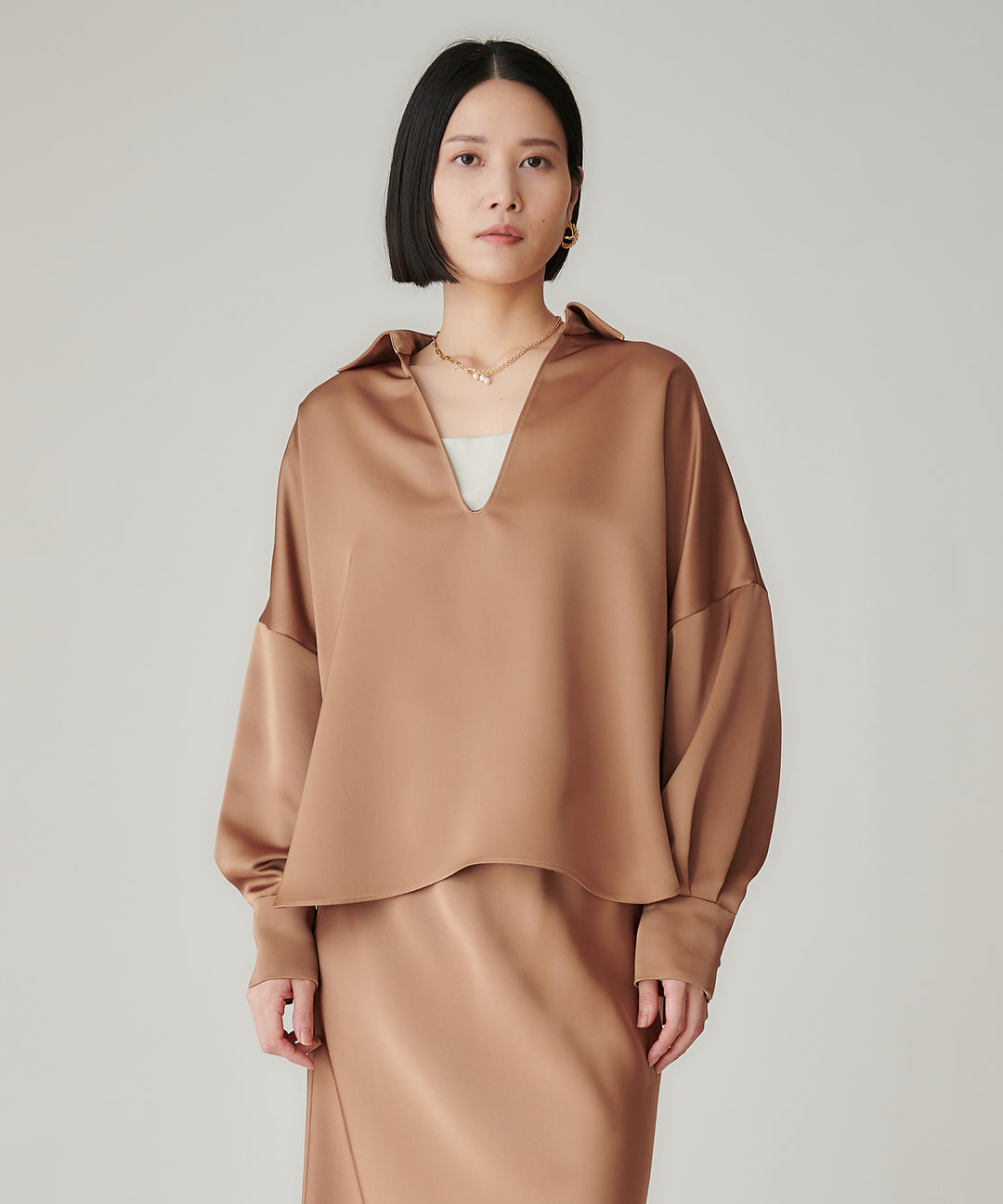 モデルH：165cm / 38 / キャメル