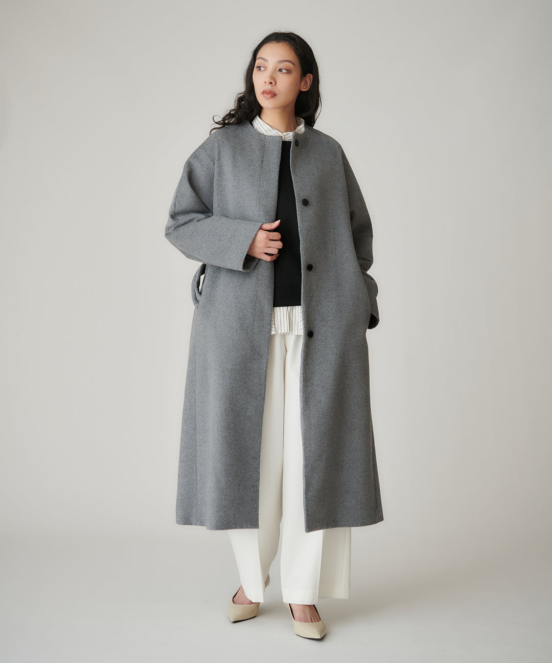 裏起毛ストレッチストレートパンツ