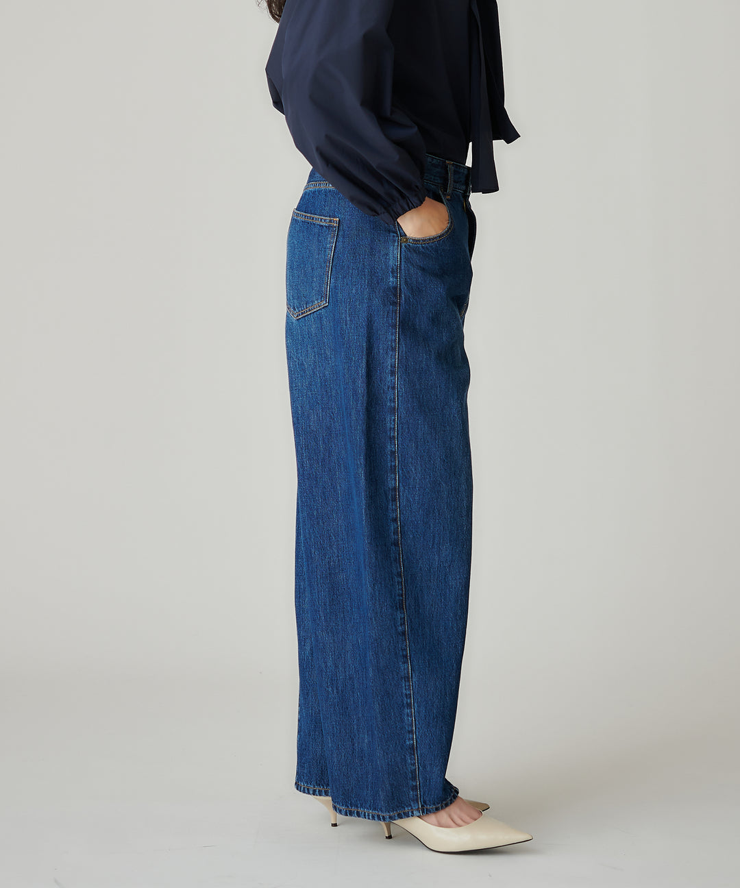 バレルシルエットデニムパンツ