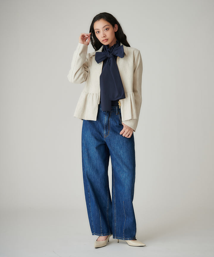 バレルシルエットデニムパンツ