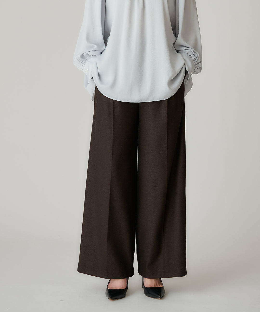 クラシカルツイードワイドパンツ