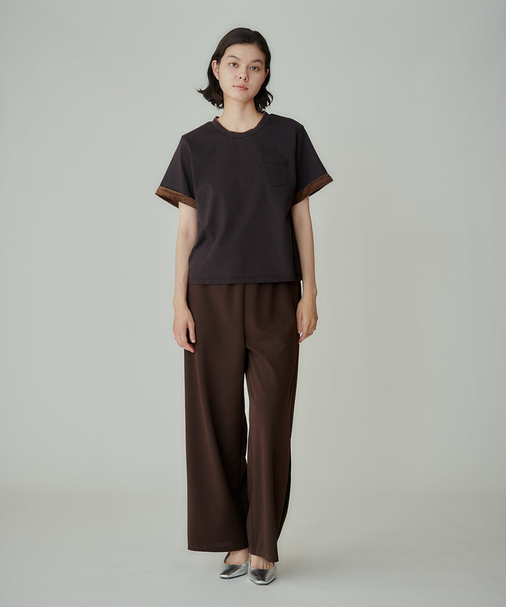 配色ラインデザインTシャツ