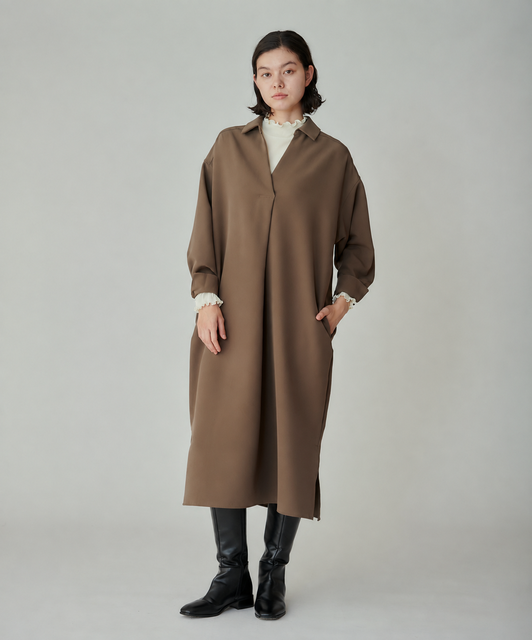 モデルH：170cm / 38 / カーキ